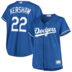 Clayton Kershaw Los Angeles Dodgers Women's Plus Size Replica Player Jersey - Royal - 49Native