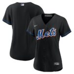 New York Mets Nike Women's 2022 Alternate Replica Team Jersey - Black - 49Native