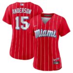 Brian Anderson Miami Marlins Nike Women's City Connect Replica Player Jersey - Red - 49Native