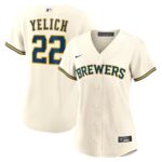Christian Yelich Milwaukee Brewers Nike Women's Home Replica Player Jersey - Cream - 49Native