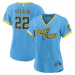 Christian Yelich Milwaukee Brewers Nike Women's City Connect Replica Player Jersey - Powder Blue - 49Native