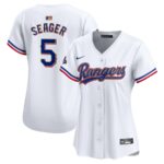 Corey Seager Texas Rangers Nike Women's 2024 Gold Collection Limited Player Jersey - White - 49Native