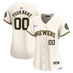 Milwaukee Brewers Nike Women's Home Limited Custom Jersey - Cream - 49Native