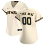Milwaukee Brewers Nike Women's Home Replica Custom Jersey - Cream - 49Native