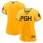 Pittsburgh Pirates Nike Women's City Connect Replica Jersey - Gold - 49Native