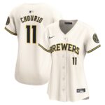 Jackson Chourio Milwaukee Brewers Nike Women's Home Limited Player Jersey - Cream - 49Native