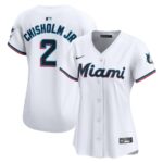 Jazz Chisholm Jr. Miami Marlins Nike Women's Home Limited Player Jersey - White - 49Native