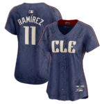 Women's Cleveland Guardians Jose Ramirez Nike Navy 2024 City Connect Limited Jersey - 49Native