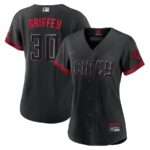 Ken Griffey Jr. Cincinnati Reds Nike Women's City Connect Replica Player Jersey - Black - 49Native
