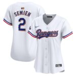 Marcus Semien Texas Rangers Nike Women's 2024 Gold Collection Limited Player Jersey - White - 49Native