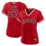 Mike Trout Los Angeles Angels Nike Women's Alternate Replica Player Jersey - Red - 49Native
