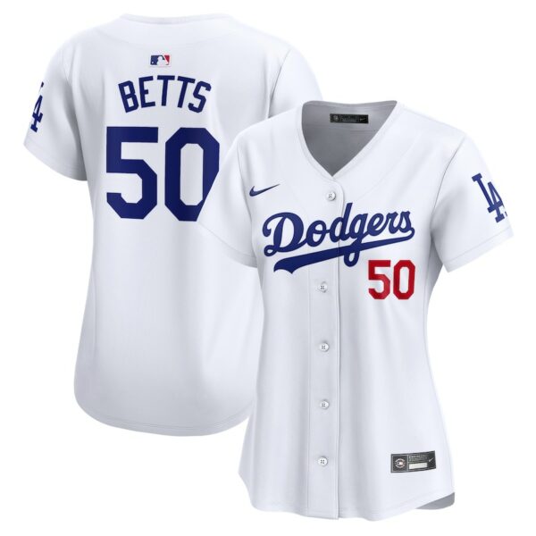 Mookie Betts Los Angeles Dodgers Nike Women's Home Limited Player Jersey - White - 49Native