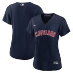 Cleveland Guardians Nike Women's Alternate Official Replica Jersey - Navy - 49Native