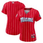 Miami Marlins Nike Women's City Connect Replica Jersey - Red - 49Native