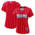 Miami Marlins Nike Women's City Connect Replica Team Jersey - Red - 49Native