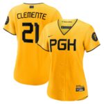 Roberto Clemente Pittsburgh Pirates Nike Women's City Connect Replica Player Jersey - Gold - 49Native