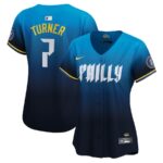Trea Turner Philadelphia Phillies Nike Women's 2024 City Connect Limited Player Jersey - Blue - 49Native