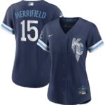 Whit Merrifield Kansas City Royals Nike Women's City Connect Replica Player Jersey - Navy - 49Native