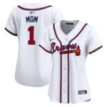 Atlanta Braves Nike Women's #1 Mom Home Limited Jersey - White - 49Native