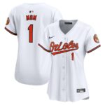 Baltimore Orioles Nike Women's #1 Mom Home Limited Jersey - White - 49Native