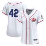 Cincinnati Reds Nike Women's 2024 Jackie Robinson Day Home Limited Jersey - White - 49Native