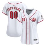 Cincinnati Reds Nike Women's Home Limited Custom Jersey - White - 49Native