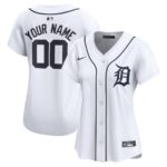 Detroit Tigers Nike Women's Home Limited Custom Jersey - White - 49Native