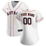 Houston Astros Nike Women's Home Replica Custom Jersey - White - 49Native