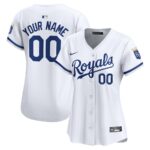 Kansas City Royals Nike Women's Home Limited Custom Jersey - White - 49Native