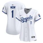 Kansas City Royals Nike Women's #1 Mom Home Limited Jersey - White - 49Native