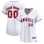 Los Angeles Angels Nike Women's Home Limited Custom Jersey - White - 49Native