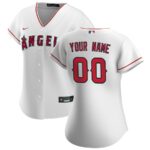 Los Angeles Angels Nike Women's Home Replica Custom Jersey - White - 49Native