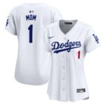 Los Angeles Dodgers Nike Women's #1 Mom Home Limited Jersey - White - 49Native