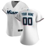 Miami Marlins Nike Women's Home Replica Custom Jersey - White - 49Native
