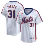 New York Mets Nike Women's Mike Piazza Throwback Cooperstown Limited Jersey - White - 49Native