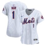 New York Mets Nike Women's #1 Mom Home Limited Jersey - White - 49Native