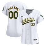 Oakland Athletics Nike Women's Home Limited Custom Jersey - White - 49Native