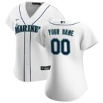 Seattle Mariners Nike Women's Home Replica Custom Jersey - White - 49Native