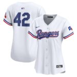 Texas Rangers Nike Women's 2024 Jackie Robinson Day Home Limited Jersey - White - 49Native