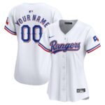 Texas Rangers Nike Women's Home Limited Custom Jersey - White - 49Native