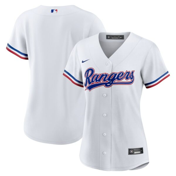 Texas Rangers Nike Women's Home Replica Team Jersey - White - 49Native