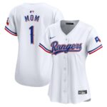 Texas Rangers Nike Women's #1 Mom Home Limited Jersey - White - 49Native