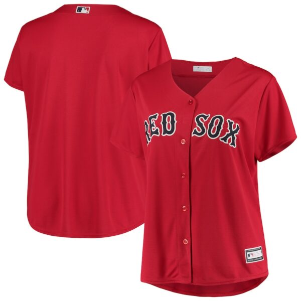 Boston Red Sox Women's Plus Size Alternate Replica Team Jersey - Red - 49Native