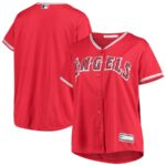 Los Angeles Angels Women's Plus Size Alternate Replica Team Jersey - Red - 49Native