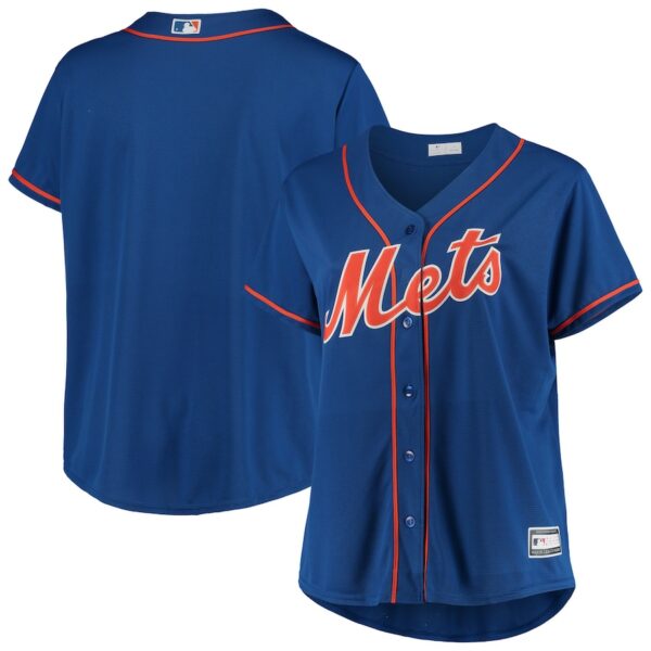 New York Mets Women's Plus Size Alternate Replica Team Jersey - Royal - 49Native