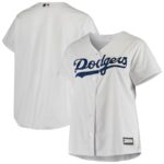 Los Angeles Dodgers Women's Plus Size Sanitized Replica Team Jersey - White - 49Native