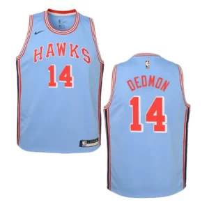 Hawks #14 Dewayne Dedmon Hardwood Classics Jersey - Blue - 49Native