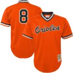 Cal Ripken Jr. Baltimore Orioles Mitchell & Ness Youth Cooperstown Collection Mesh Batting Practice Jersey - Orange - 49Native