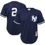 Derek Jeter New York Yankees Mitchell & Ness Youth Cooperstown Collection Mesh Batting Practice Jersey - Navy - 49Native
