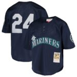 Ken Griffey Jr. Seattle Mariners Mitchell & Ness Youth Cooperstown Collection Mesh Batting Practice Jersey - Navy - 49Native